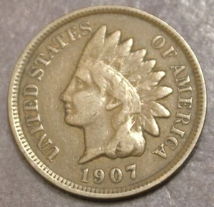 1907 Indian Head Cent Lot F42 - Picture 1 of 2