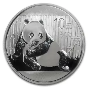 2015 China Panda 999.9 FINE SILVER COIN uncirculated encapsuled - Imagen 1 de 2