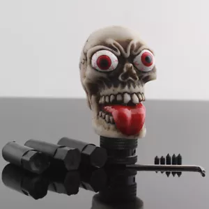 Red Tongue Skull Head Car Gear Sticke Shift Knob Lever Shifter Manual Universal - Picture 1 of 12