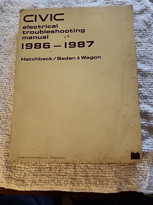 OEM 1986 1987 HONDA CIVIC SEDÁN VAGÓN ESCOTILLA ELÉCTRICO MANUAL DE FÁBRICA  Foto 1 de 4
