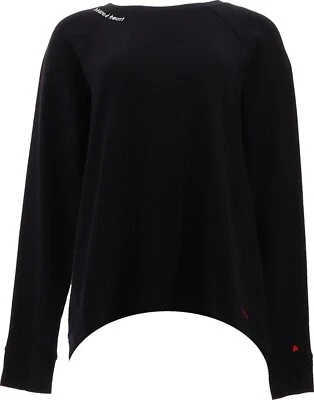 Peace Love World French Terry Pullover Sweatshirt Black S NWOT (74) - Image 1 of 2