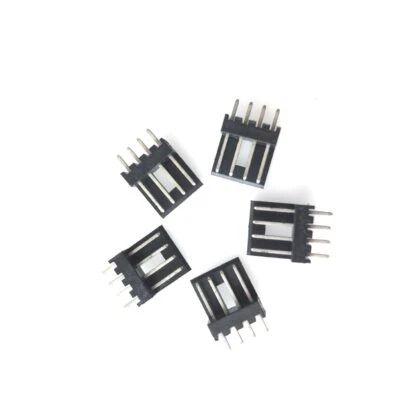 10pcs PC 4Pin FDD Floppy Male Plug Socket DIY Terminal 2.55mm Space black - Image 1 of 3