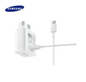 Samsung Charging Cable And Charging Plug 3 Pin Fast Charger ep-ta200/ep-ta20ube - Picture 1 of 15