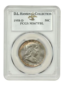 1958-D 50C PCGS MS67FBL ex: D.L. Hansen - Imagen 1 de 4