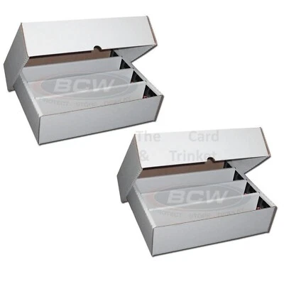 2x BCW Card Storage Box Cardboard 3200ct Count Full Lid 1-BX-3200 - Image 1 of 4