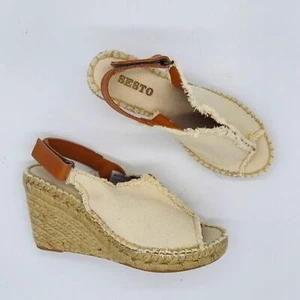NWOT Sesto Meucci 2216 PO Wedge Espadrilles Size 8 - Picture 1 of 10