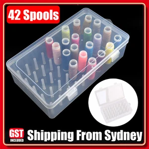 Sewing Thread Sorting Storage Boxes 42 Spools Fishing Line Container Holder Case - Picture 1 of 12