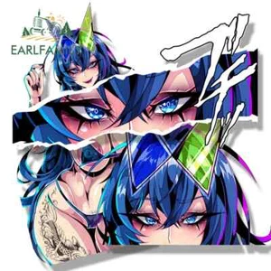 EARLFAMILY 5.1" Bunny New Jersey Fanart Car Stickers Sketch Summer Bikini Decals - Picture 1 of 10