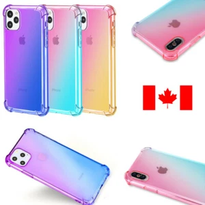 Gradient Dual Color Transparent Case For iPhone 11/Pro/X & Samsung S9 S10 Note10 - Bild 1 von 16