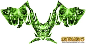 YAMAHA VIPER 2014-2016 CREATORX SNOWMOBILE GRAPHICS KIT INFERNO GREEN - Picture 1 of 1