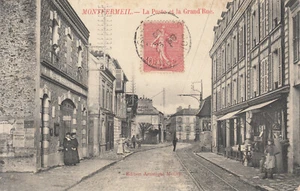 93 MONTFERMEIL La Poste et la Grand'Rue, belle animation, commerce, Poste - Imagen 1 de 2