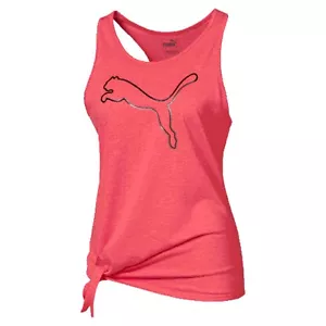Puma Women's Logo Tie Racerback Tank Top(Pink,XL) - Picture 1 of 3