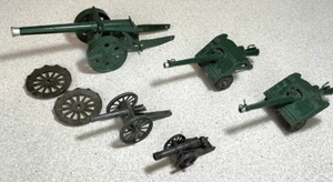 Britains Diecast artillery pieces (4) Howitzer ? + "vicory" cannon & two wheels - Picture 1 of 6