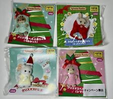 SylvanianFamilies Christmas costume Lot of 4 Baby Squirrel MilkRabbit PersianCat