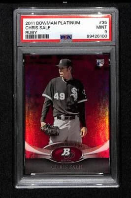 Chris Sale 2011 Bowman Platinum #35 Ruby RC Chicago White Sox PSA 9 - Image 1 of 2