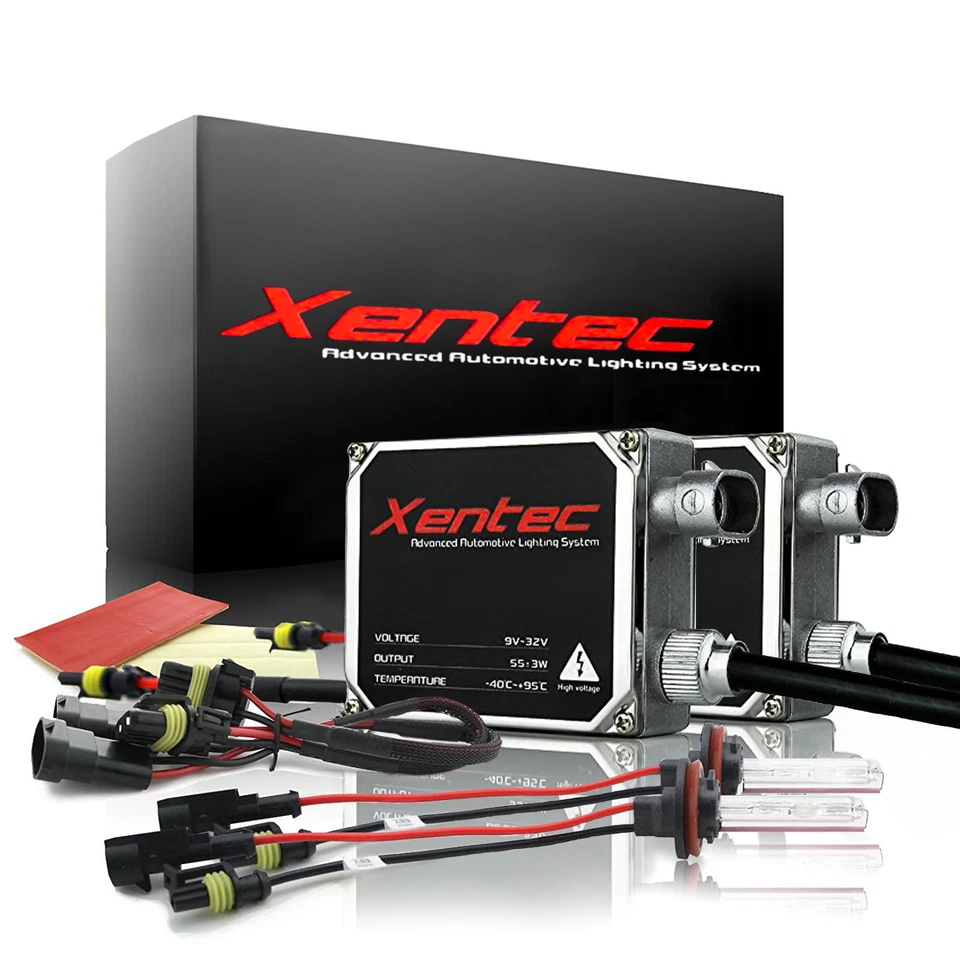 55W Xentec Xenon Light HID KIT Conversion Ballast bulb H1 H3 H4-3 H7 H9 H11 9004 - Image 1 of 4