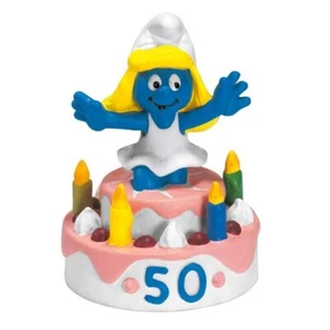 NEW Surprise Smurfette Party Smurf Smurfs 20704 Cake Schleich Figurine rare toy - Picture 1 of 3