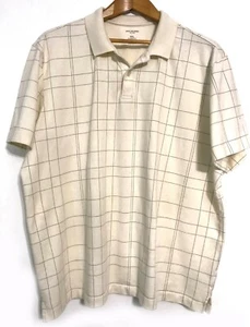 Van Heusen Flex Mens Classic Fit Polo Beige Striped Size XXL - Picture 1 of 9