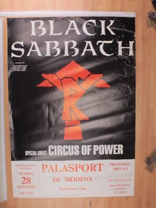 Poster Originale Manifesto Concerto Black Sabbath Modena 28/09/2001 100X70 Cm - Foto 1 di 1