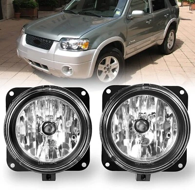 Fog Lights Driving Bumper Lamps for 2005-2006 Ford Escape Clear Lens Left+Right - Изображение 1 из 4