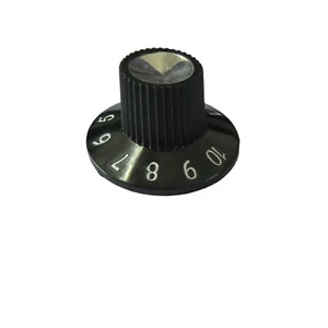 Amplificador de audio amplificador de tubo de guitarra RI negro plateado superior perilla con falda plana 1/4" 2 piezas - Imagen 1 de 4