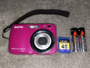 Sanyo VPC-S1414 14.0MP Digital Camera Pink NO CABLES - Picture 1 of 10