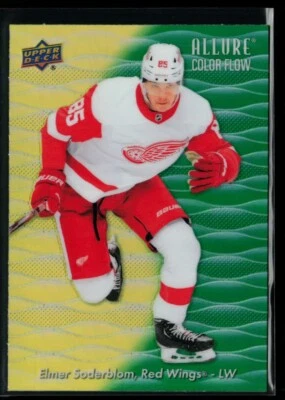 2023-24 Upper Deck Allure Color Flow Yellow-Green #CF-17 Elmer Soderblom RC - Image 1 of 2