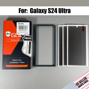 Protectores de pantalla para Galaxy S24 Ultra - Paquete de 3 cristales de privacidad con marco de alineación - Imagen 1 de 11