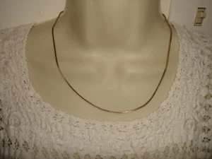 Vintage schöne 14kt Gold gelbe quadratische Weizenkette 18" Länge 1,23 mm breit Halskette - Bild 1 von 5