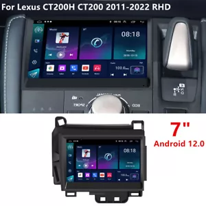 Per RHD 2011-2022 Lexus CT200H Radio Stereo GPS Navi Player 7"" Android 12 - Foto 1 di 12