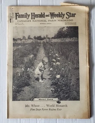 Family Herald Canada's National Farm Magazine Aug 17 1949 Wheat Regina Fair - Image 1 of 4