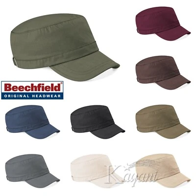 Beechfield PLAIN ARMY CAP Unisex Hat Military Style Cadet Combat Hunting Fishing - Image 1 of 4