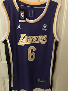 Lebron James #6 Los Angeles Lakers "Nike Dry Fit" Jersey Sz XL"Icon Edition " - Picture 1 of 3