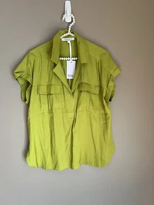 New Woman Rose And Olive Blouse Size M - Picture 1 of 5