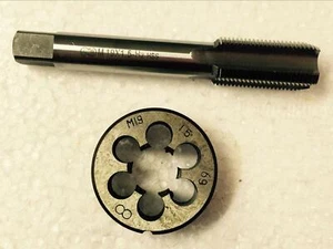 1Pcs HSS Machine M19 X 1.5mm Plug Tap and 1pc M19 X 1.5mm Die Threading Tool - Picture 1 of 1