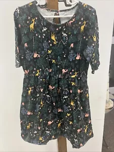 Old Navy Girls Boho Floral Deer Dress SZ Medium (8) - Picture 1 of 4