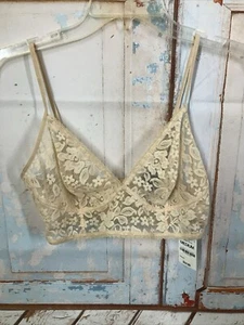 INC International Concepts Lace Bralette Almond Latte Size M Juniors New - Picture 1 of 10