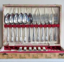 Sheffield England Chromium Plated Stainless Steel Cutlery Set. Boxed Set