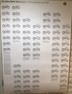 BMW 60 Yrs Of BMW Motorcycles 1923-1982 Factory Original Rare! Motorcycle Poster - Bild 1 von 12