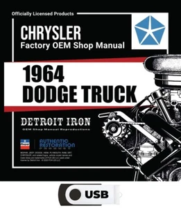 1964 Dodge Truck Factory OEM Shop Manuals on USB - Picture 1 of 2