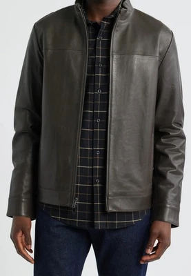 Nordstrom кожи Мужская куртка-бомбер размер M розничной $299 - Изображение 1 из 4