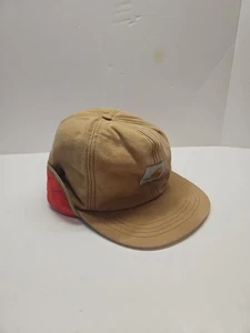VINTAGE Carhartt Hat Brown Canvas Insulated Lined Made in USA Ear Flaps LARGE - Picture 1 of 13