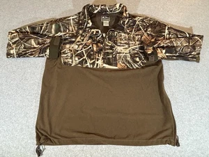 Drake Pullover Herren XL braun Camouflage Eqwader 1/4 Zip Fleece Jagdjacke Outdoor - Bild 1 von 10