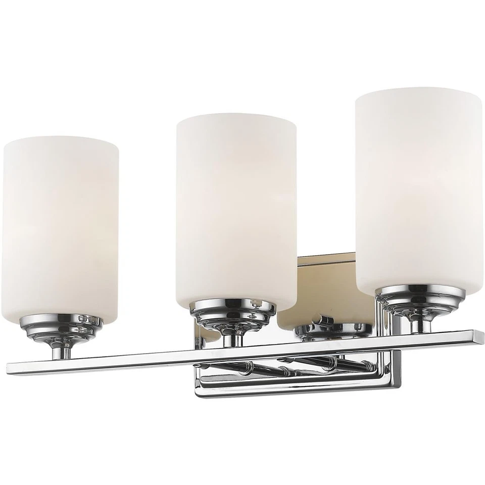 Z-Lite 435-3V-CH Bordeaux 3 Light 17.38 inch Chrome Vanity Wall Light - Image 1 of 1