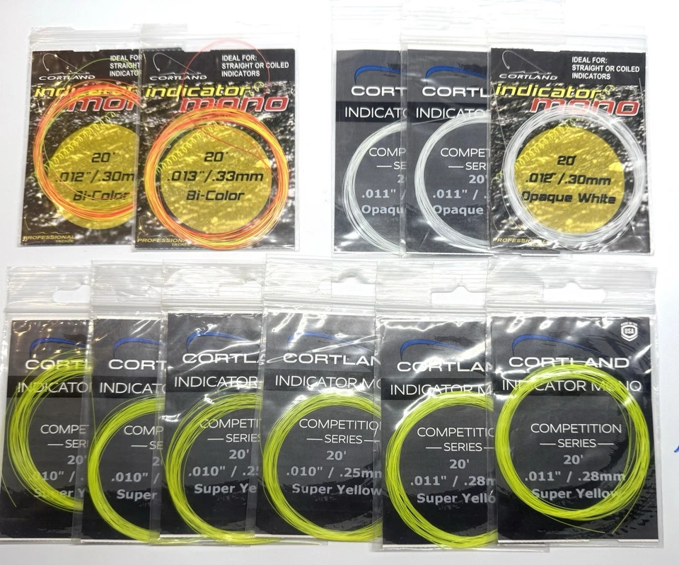 LOTE PAQUETE 11 INDICADORES CORTETLAND MONO LEADER MATERIAL OPACO BLANCO/AMARILLO/BICOLOR Foto 1 de 1