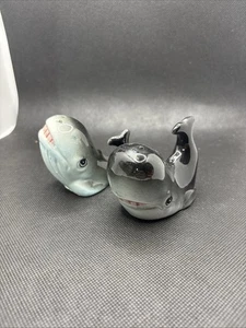 De colección - Coctelera de sal y pimienta Napco Antropomórfica de cachalote Japón - Imagen 1 de 11