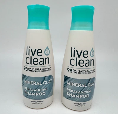 Champú reequilibrante de arcilla mineral Live Clean paquete de 12 fl x 2 Foto 1 de 3