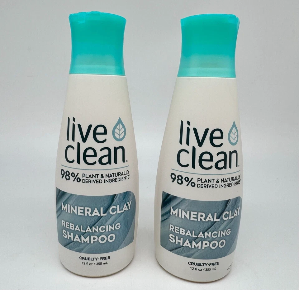Champú reequilibrante de arcilla mineral Live Clean paquete de 12 fl x 2 Foto 1 de 3