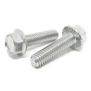 1/4-20x2" 18-8 Stainless Steel Serrated Hex Flange Bolts (Choose Qty) - Picture 1 of 6