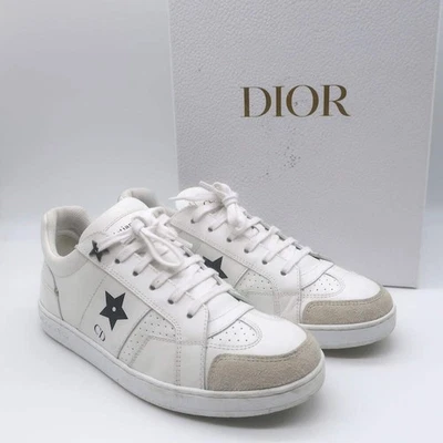 Christian Dior Ors Star Sneakers White Leather Size 35 - Image 1 of 4